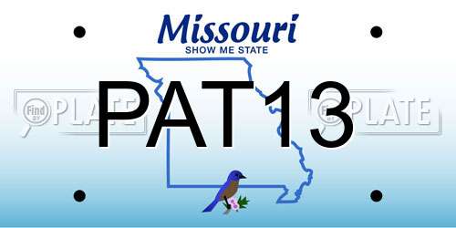 PAT13 Missouri License Plate
