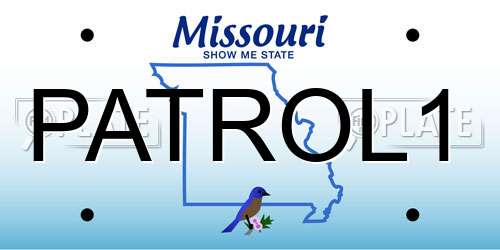 PATROL1 Missouri License Plate