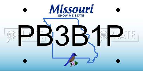PB3B1P Missouri License Plate