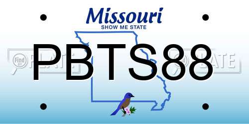 PBTS88 Missouri License Plate