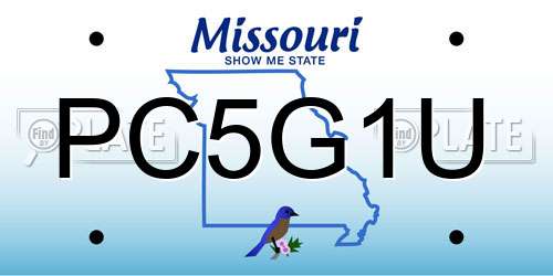 PC5G1U Missouri License Plate