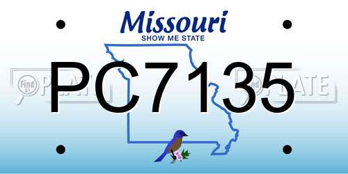 PC7135 Missouri License Plate