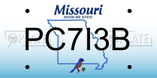 PC7I3B Missouri License Plate