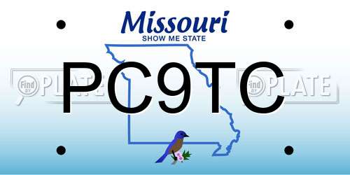PC9TC Missouri License Plate