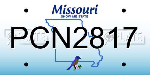 PCN2817 Missouri License Plate