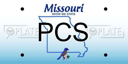 PCS Missouri License Plate