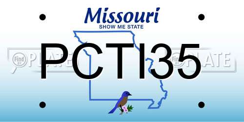 PCTI35 Missouri License Plate