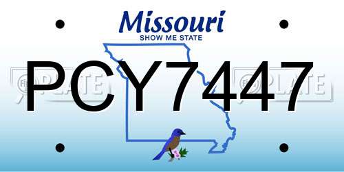 PCY7447 Missouri License Plate