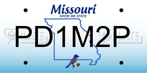 PD1M2P Missouri License Plate
