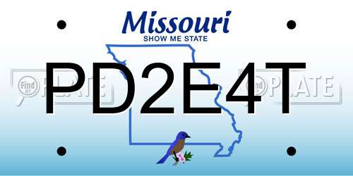 PD2E4T Missouri License Plate