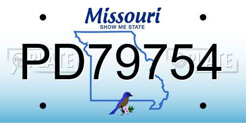 PD79754 Missouri License Plate