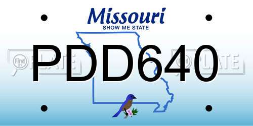 PDD640 Missouri License Plate