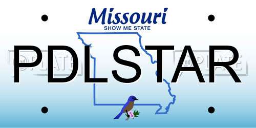 PDLSTAR Missouri License Plate