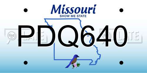 PDQ640 Missouri License Plate
