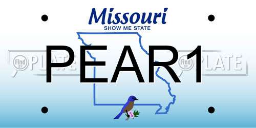 PEAR1 Missouri License Plate