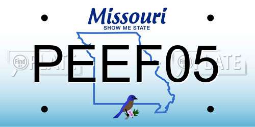 PEEF05 Missouri License Plate
