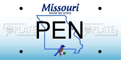 PEN Missouri License Plate