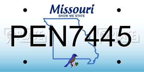 PEN7445 Missouri License Plate