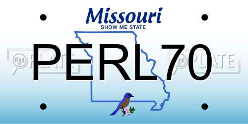 PERL70 Missouri License Plate