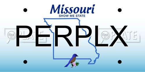 PERPLX Missouri License Plate