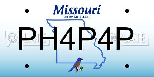 PH4P4P Missouri License Plate