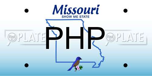 PHP Missouri License Plate