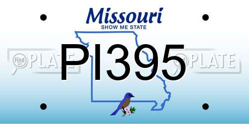 PI395 Missouri License Plate