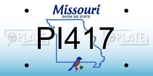 PI417 Missouri License Plate