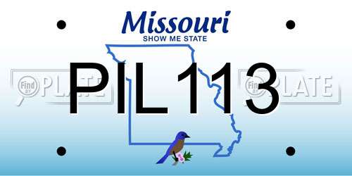 PIL113 Missouri License Plate