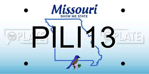 PILI13 Missouri License Plate