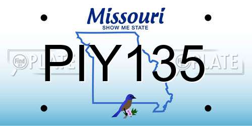 PIY135 Missouri License Plate
