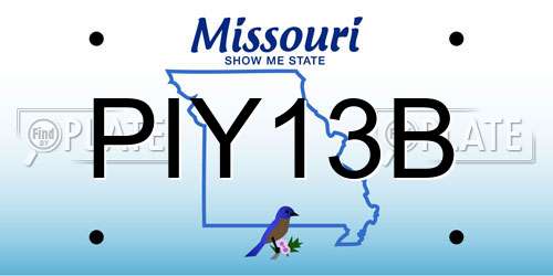 PIY13B Missouri License Plate