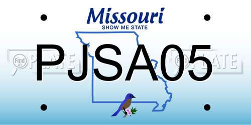 PJSA05 Missouri License Plate