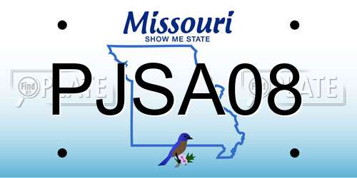 PJSA08 Missouri License Plate