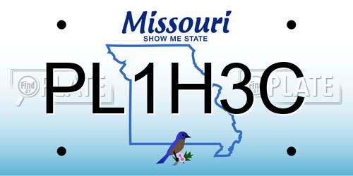 PL1H3C Missouri License Plate