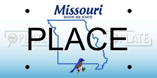 PLACE Missouri License Plate