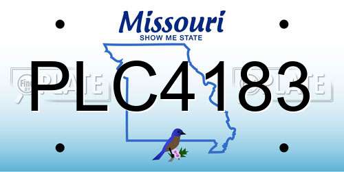 PLC4183 Missouri License Plate