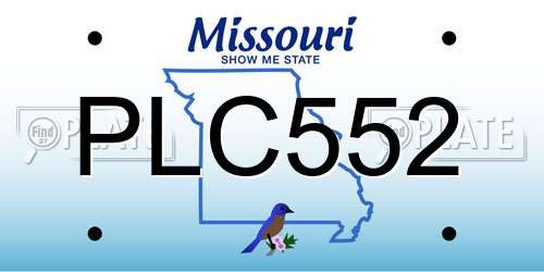 PLC552 Missouri License Plate