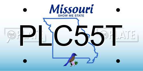 PLC55T Missouri License Plate