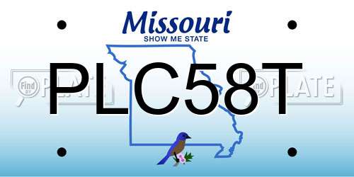 PLC58T Missouri License Plate