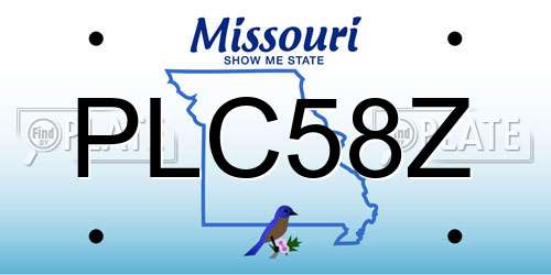 PLC58Z Missouri License Plate