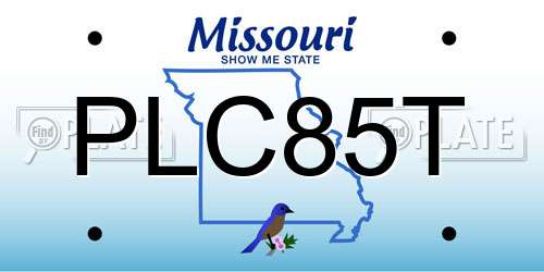 PLC85T Missouri License Plate