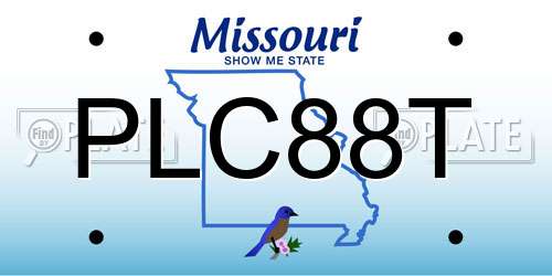 PLC88T Missouri License Plate
