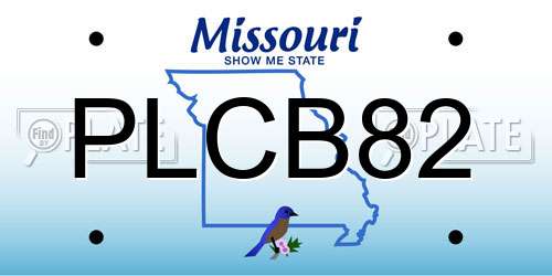 PLCB82 Missouri License Plate