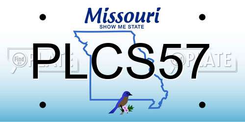PLCS57 Missouri License Plate