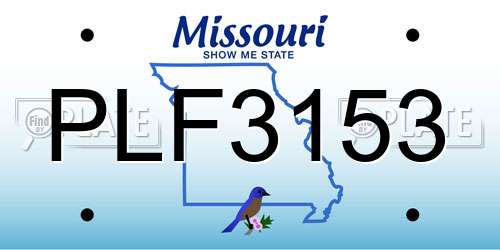 PLF3153 Missouri License Plate