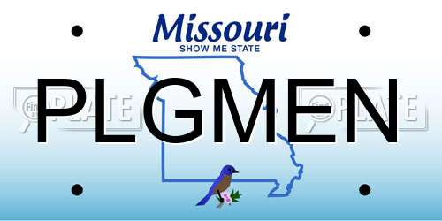 PLGMEN Missouri License Plate