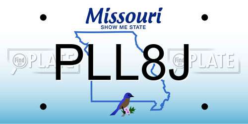 PLL8J Missouri License Plate