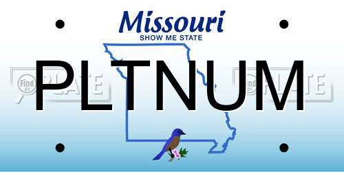 PLTNUM Missouri License Plate