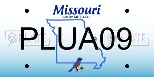 PLUA09 Missouri License Plate